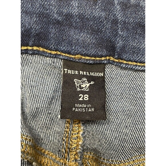 True Religion Starr High-Rise Cropped Straight Women's Buttonfly Jeans Size 28 - Picture 9 of 16